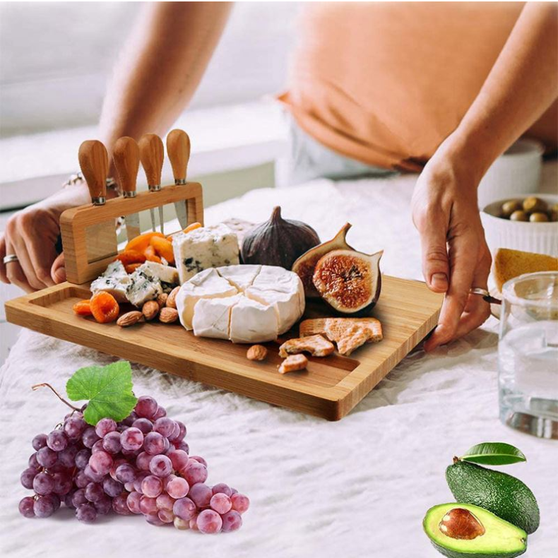 Multifunctional Cheese & Charcuterie Bamboo Cutting Board15